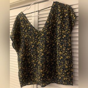 Floral V-Neck Women's Top